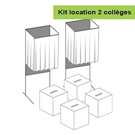 Kit de location de matériel pour bureau de vote - 2 Collèges